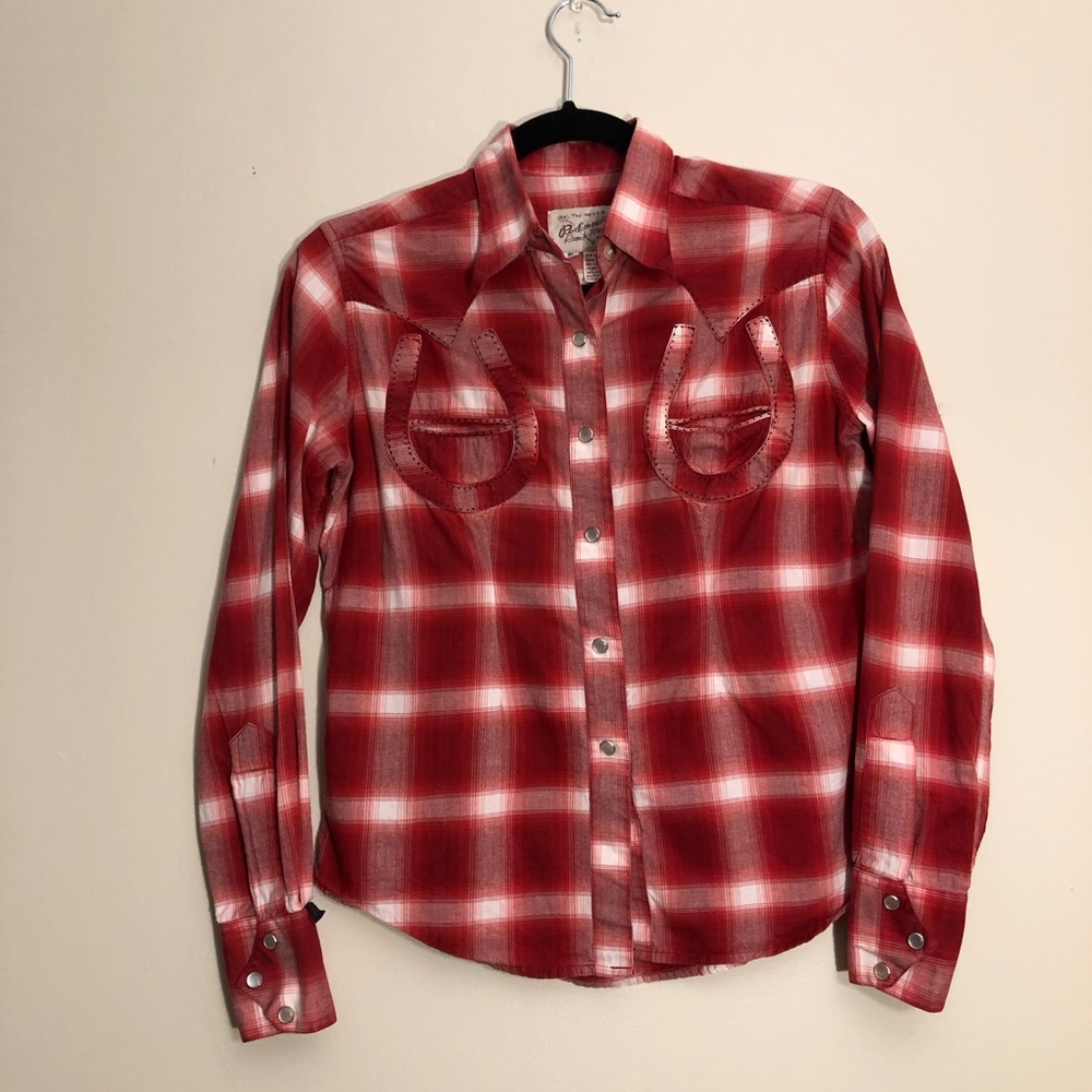 VTG Rockmount Ranch Wear Snap Plaid Western Shirt